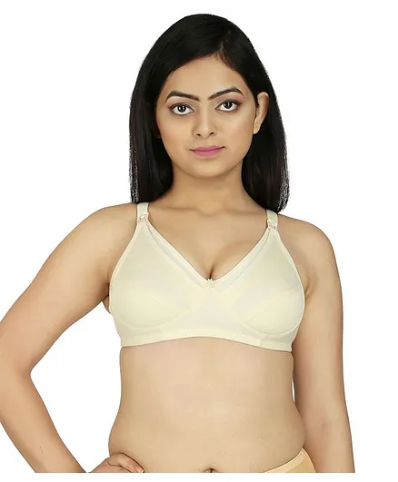 FABURA Organic Cotton Solid Colour Maternity Bra - Off White