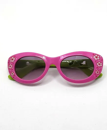 Kid-O-World Flower Print Sunglasses - Dark Pink