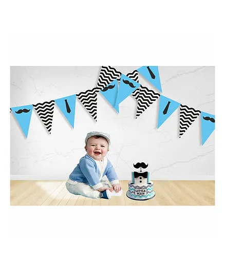 Untumble Little Man Pennant Banner - Blue