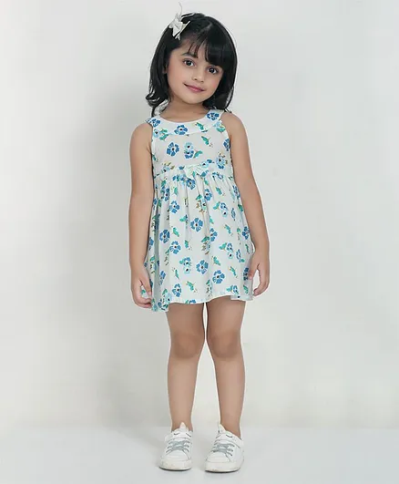 Ikeda Designs Floral Print Sleeveless Dress - Multicolor