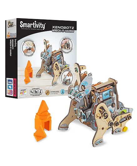 Smartivity Xenobotz Wreick-It-Saurus Stem Steam Educational DIY Building Construction Activity Kit - Multicolor