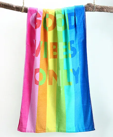 Pine Kids Towel Text Print - Multicolour