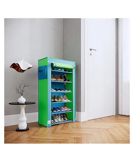 Fabura 6 Shelves Storage Unit - Green