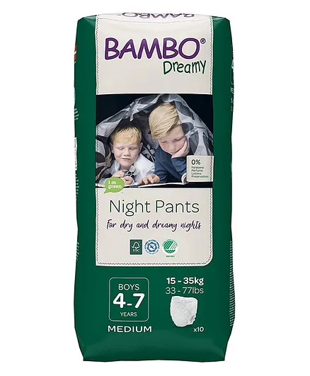 Bambo Nature Eco Friendly Dreamy Night Pants - 10 Pieces