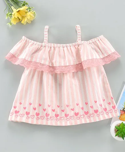 Babyoye Sleeveless Top Stripes - Pink