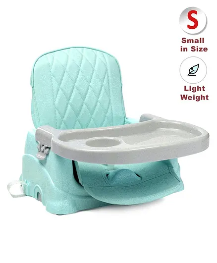 Cushioned Booster Chair With Feeding Tray - Green