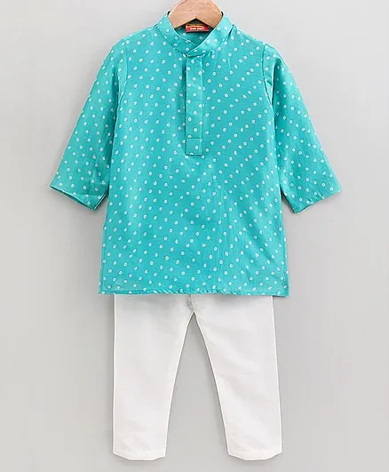 Exclusive From Jaipur Full Sleeves Kurta Pajama - Blue