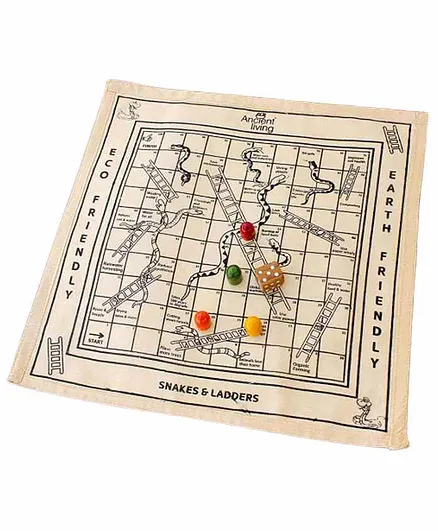 Ancient Living Snake And Ladder Board Game - Multicolor