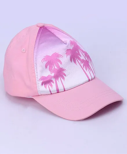 Pine Kids Cap Tree Print Pink - Circumference 51 cm