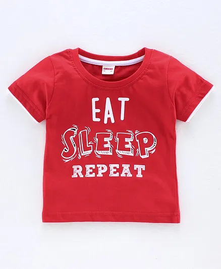 Ojos Half Sleeves Tee - Red
