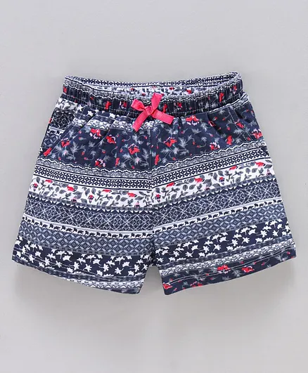 Babyhug Printed Shorts - Blue