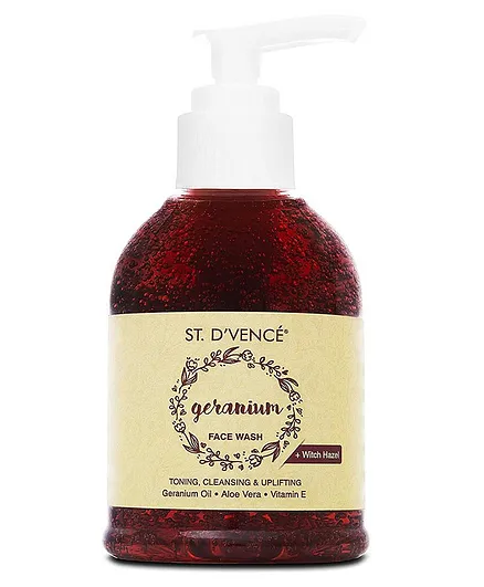St. D’vencé Egyptian Geranium Oil & Witch Hazel Toning Face Wash - 150 ml