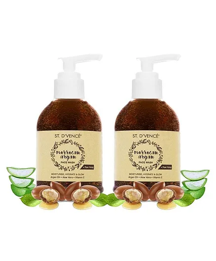 St. D’vencé Moroccan Argan Oil & Raw Honey Moisturising Face Wash Pack of 2 - 150 ml Each