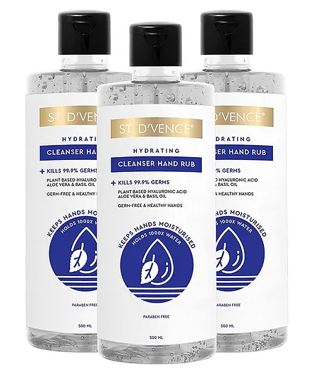 St. D'Vencé Alcohol Based Hand Sanitizer Pack of 3 - 500 ml Each