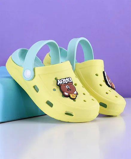 Babyoye Clogs Bear Patch - Yellow