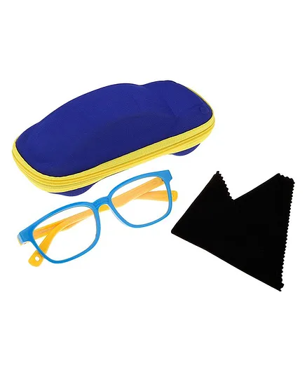 Vink Rectangle Wayfarer Spectacles - Blue Yellow