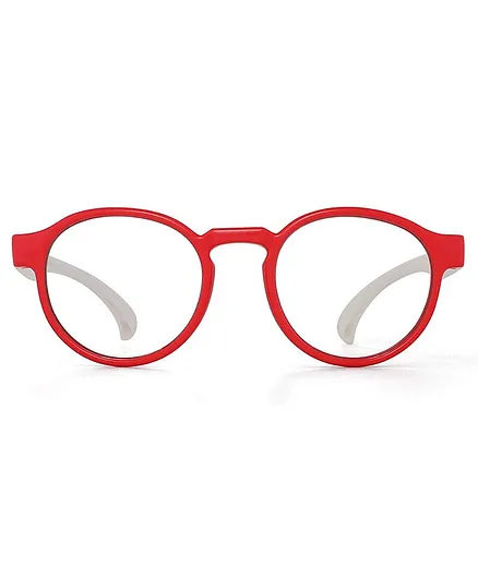 Vink Round Blue Ray Protection Glasses For Age 5 to 10 Years - Red White