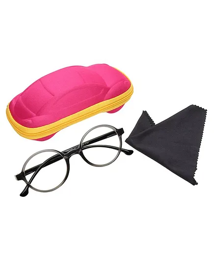 Vink Round Blue Ray Protection Glasses For Age 5 to 10 Yearss - Black