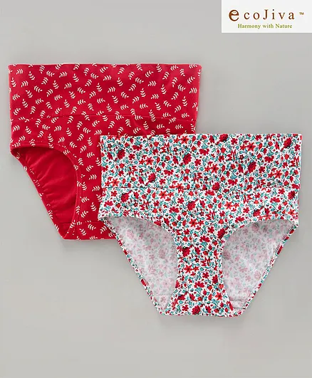 Bella Mama Knitted Maternity Panties Pack of 2 - White and Red