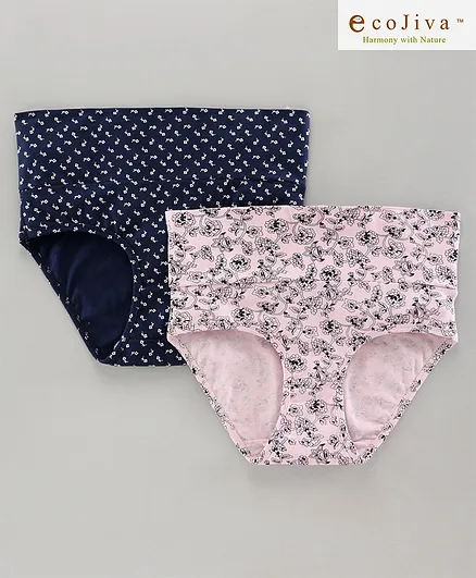 Bella Mama Knitted Maternity Panties Pack of 2 (Color and Print May Vary)