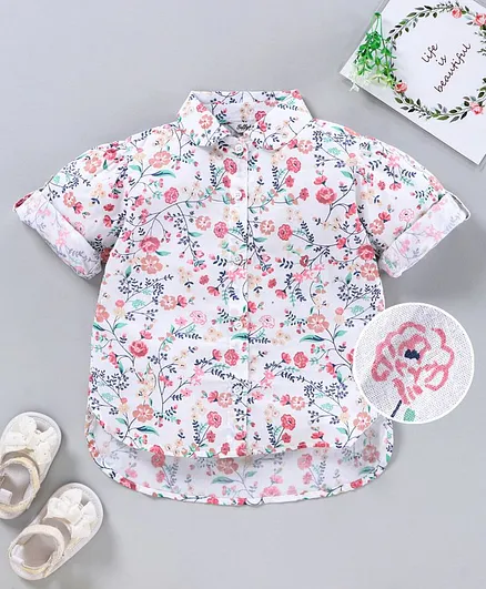 ToffyHouse Printed Full Sleeves Shirt - White