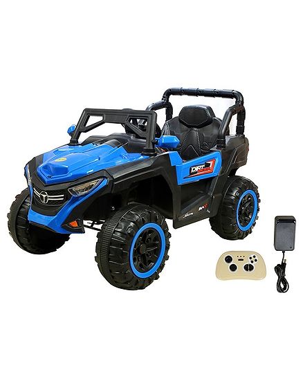 Wheel Power Battery Operated Ride On Jeep - Blue