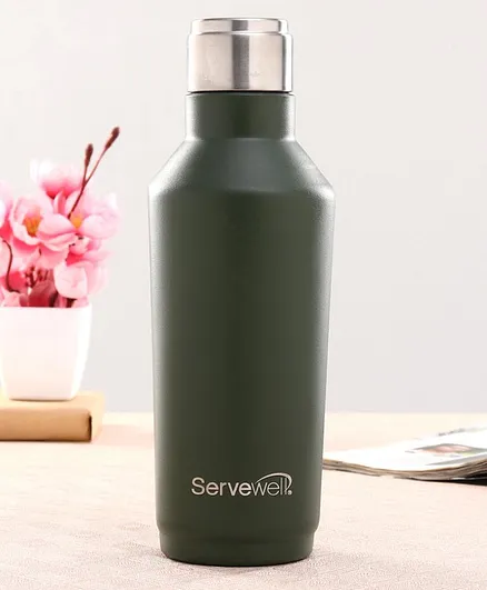 Servewell Alaska Single Wall Water Bottle Green - 675 ml