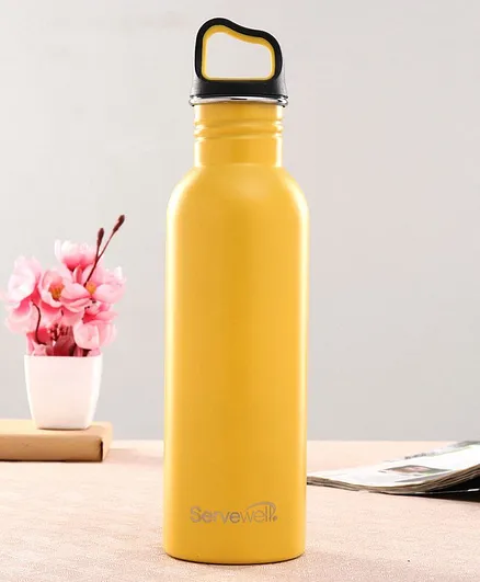 Servewell Captain Single Wall Stainless Steel Water Bottle Orange - 800 ml