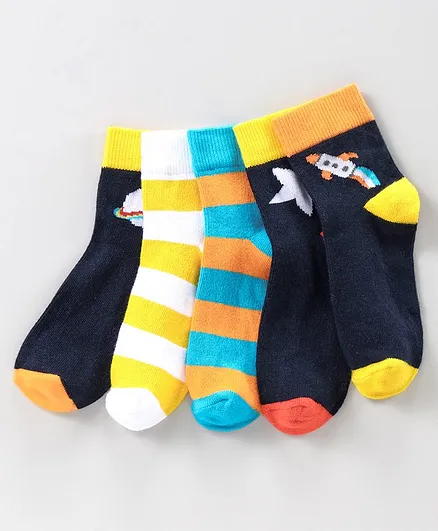 Pine Kids Anti Bacterial Socks Set of 3 Pairs - Multicolor