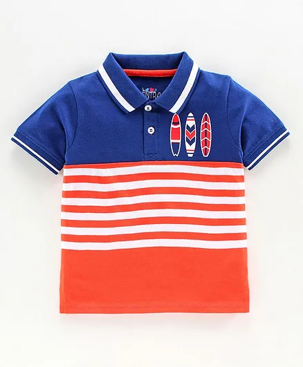 Ventra Half Sleeves Striped Polo Tee - Multi Colour