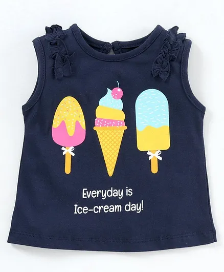 Babyhug Sleeveless Top - Navy
