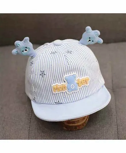 Ziory Striped Baseball Monster Cap Light Blue - Diameter 15 cm