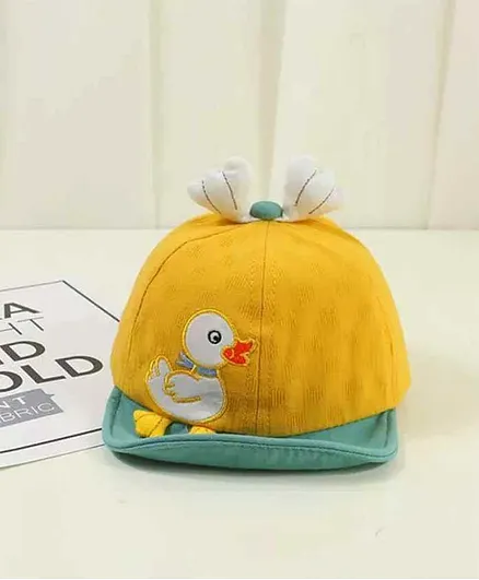 Ziory Duck Design Soft Brim Cap Yellow - Diameter 14 cm