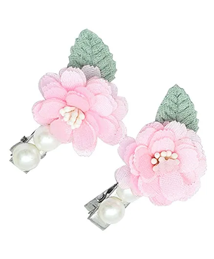 Funkrafts Flower Design Hair Clips - Pink