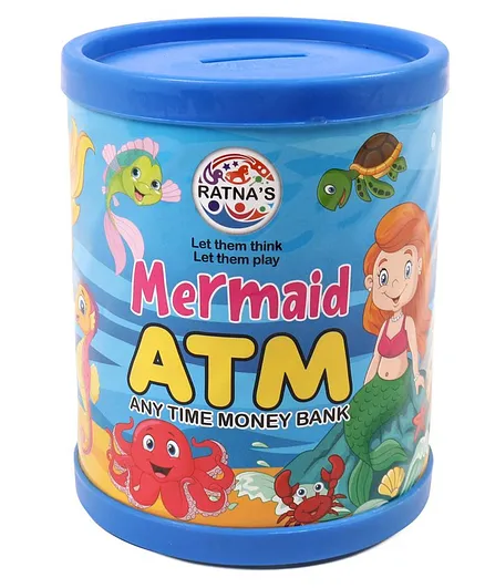 Ratnas Mermaid ATM Money Bank - Blue