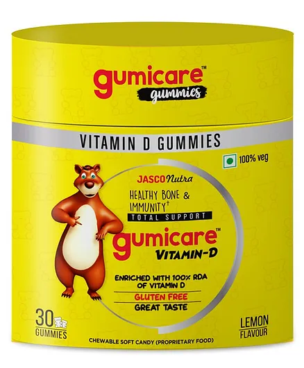 Nature Vedic Gumicare Vitamin D Gummies Lemon Flavour - 30 Gummies