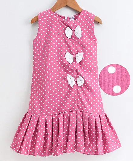 Nottie Planet Sleeveless Polka Dots Print Dress - Purple