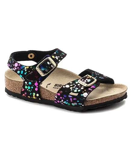 Birkenstock Rio Narrow Width Confetti Sandals - Black