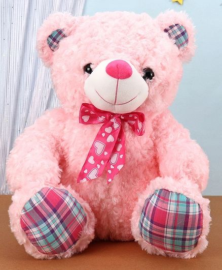 Dimpy Stuff Sitting Bear Soft Toy Pink - Height 48 cm