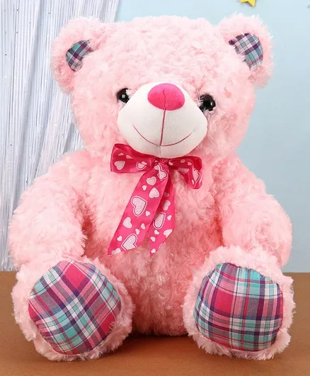 Dimpy Stuff Sitting Bear Soft Toy Pink - Height 48 cm