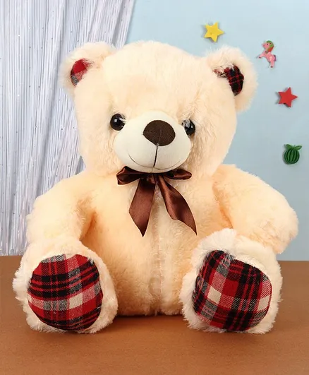 Dimpy Stuff Sitting Bear Soft Toy Cream - Height 48 cm