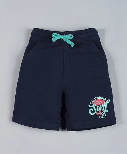 Plum Tree California Print Shorts - Navy Blue
