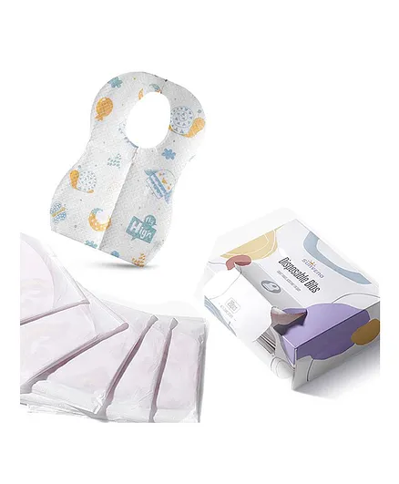 Sunveno Disposable Baby Bibs Pack Of 20 - Blue