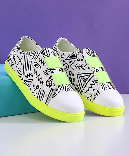 Babyoye Casual Shoes Abstract Print - Green