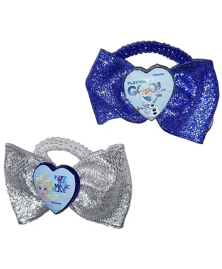 Disney Frozen Hair Rubber Bands Bow Shape 2 Pieces - Multi colour