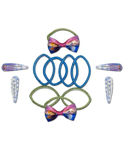 Disney Frozen Hair Rubber Bands and Snap Clips - Multicolour