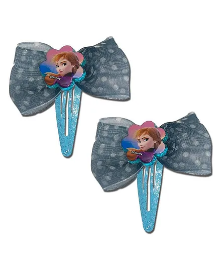 Disney Frozen Snap Clips Bow Shape 2 Pieces - Multicolour