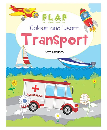 Harper Collins Color and Learn Transport Flap Book - English