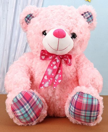 Dimpy Stuff Sitting Bear Soft Toy Pink - Height 48 cm