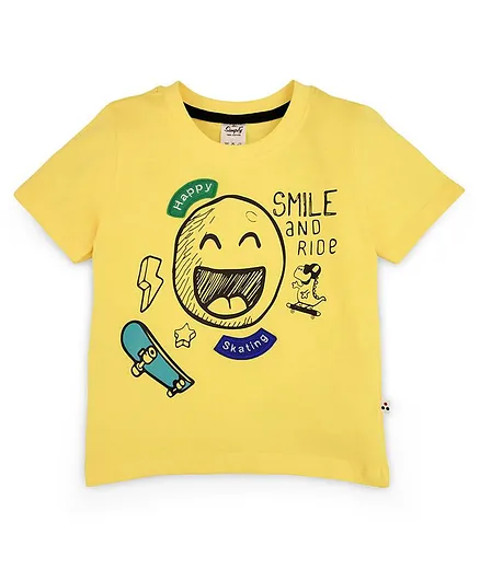 Simply Half sleeves Tshirts Boy Yellow 18